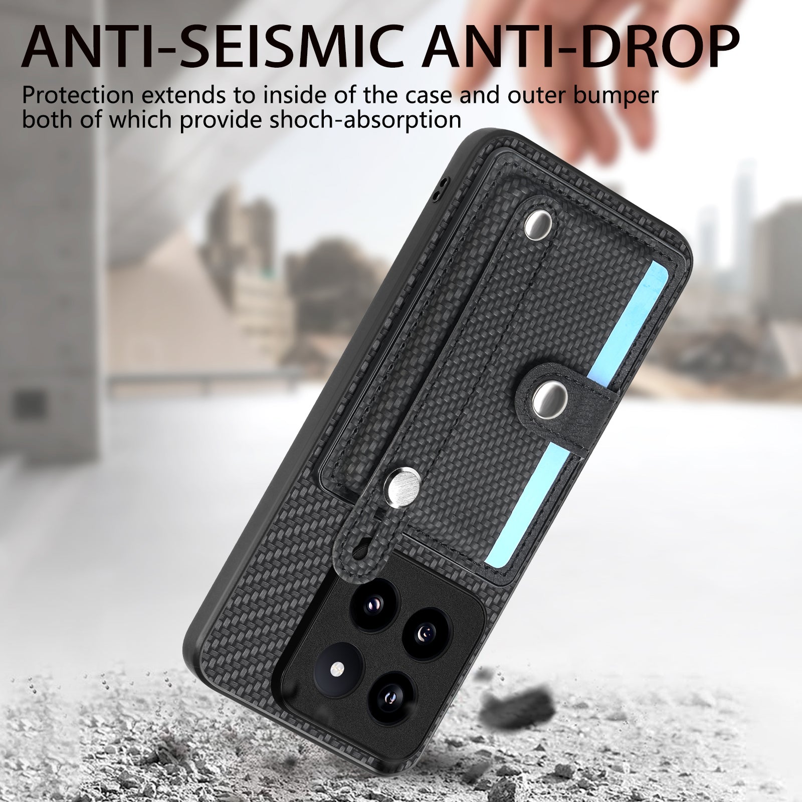 C1-01 For Xiaomi 14 Pro Case Carbon Fiber Texture Wristband Kickstand Phone Cover C1-01 For Xiaomi 14 Pro Case Carbon Fiber Texture Wristband Kickstand Phone Cover